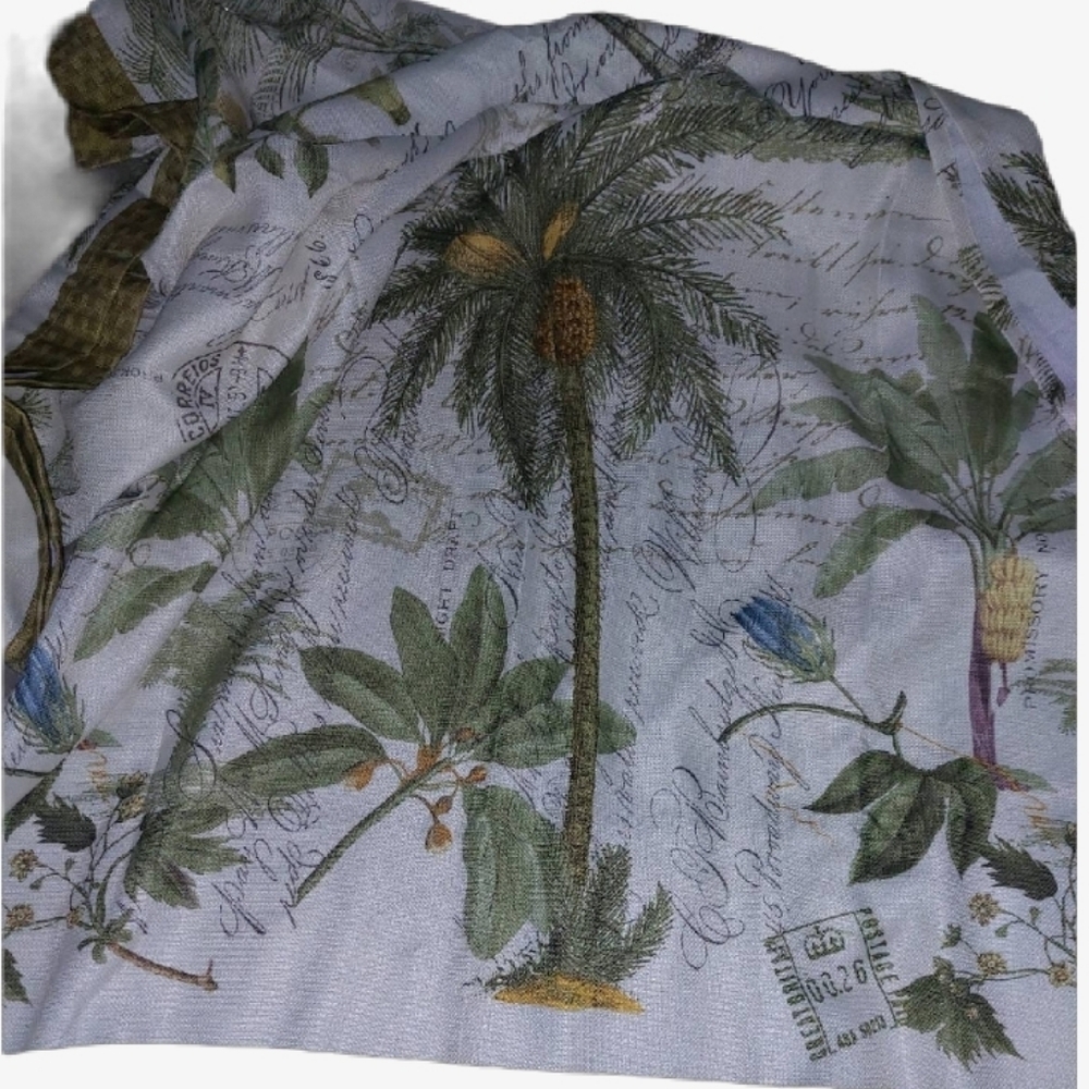 Avanti Linens Fabric Shower Curtains with Palm Design